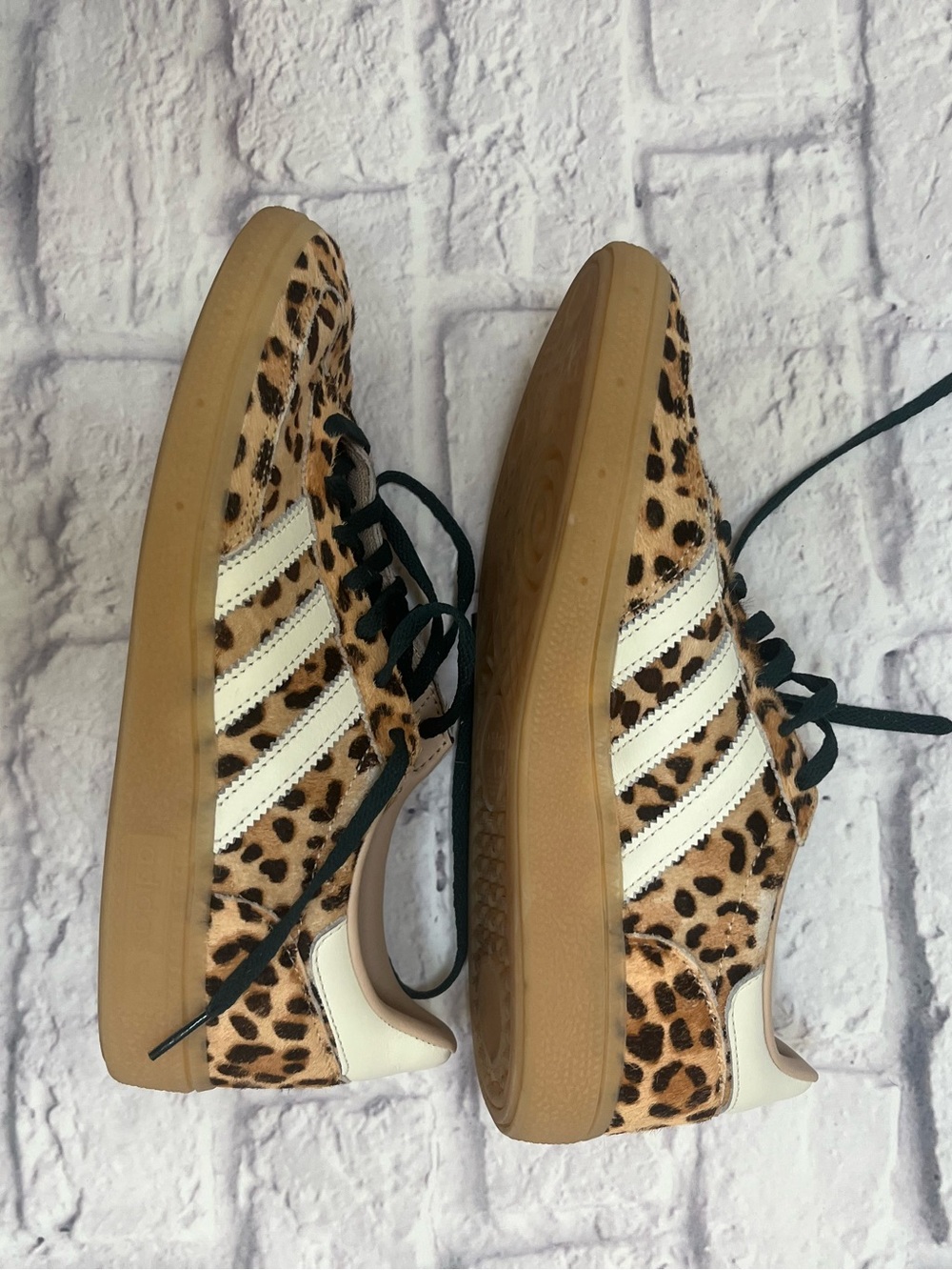 adidas Handball Spezial Magic Leopard Pony Hair Sneakers | Women’s 7 | KI6678 - Picture 4 of 7
